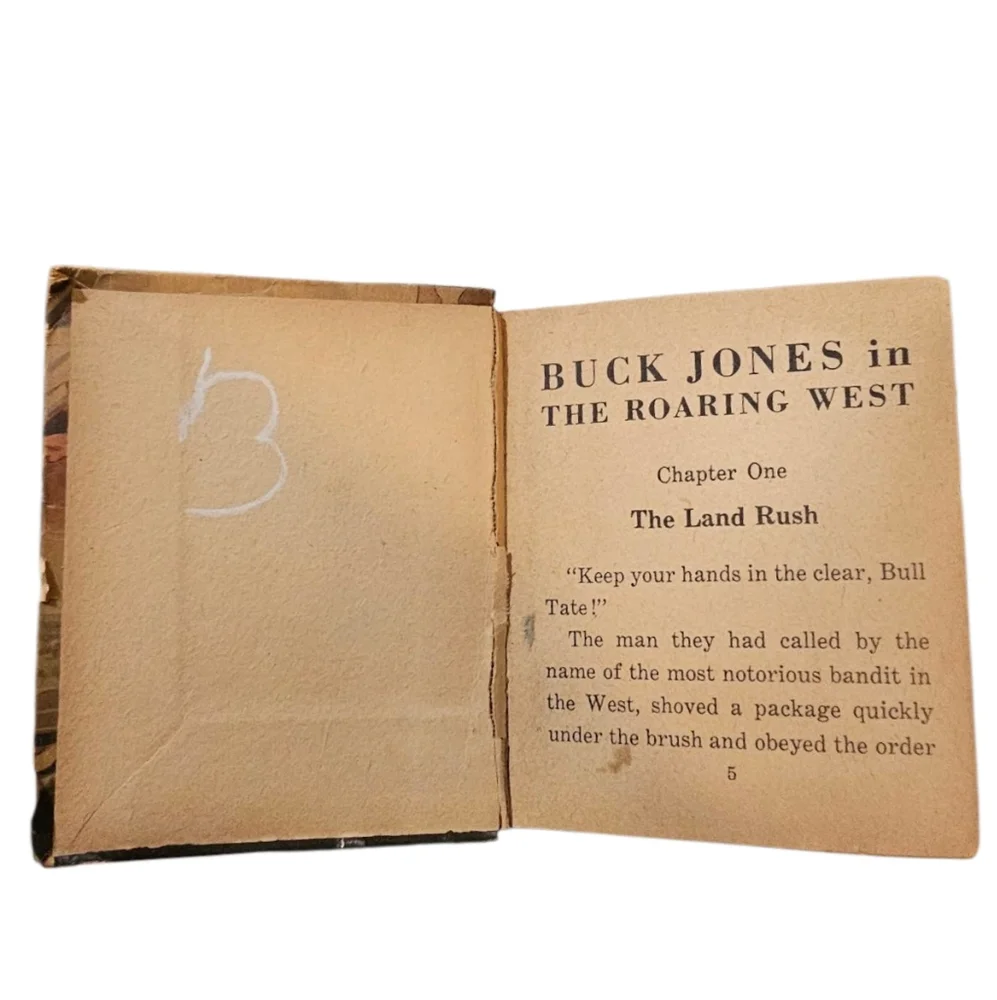 Very Vintage -1935 Universal Buck Jones Roaring West Little Adventure Book - Picture 5 of 12